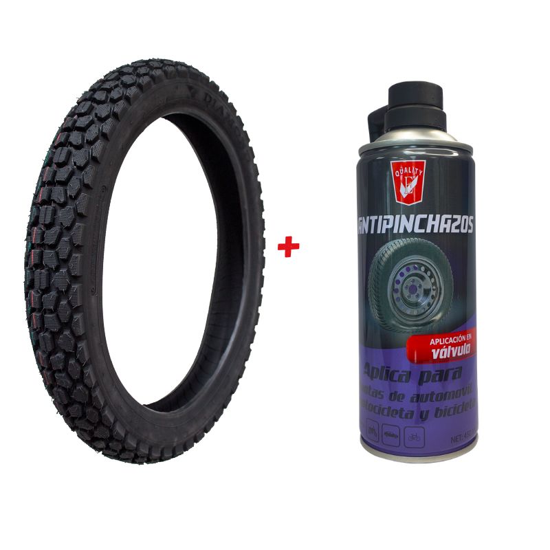 LLANTA MOTO 275 17 + ANTIPINCHAZOS